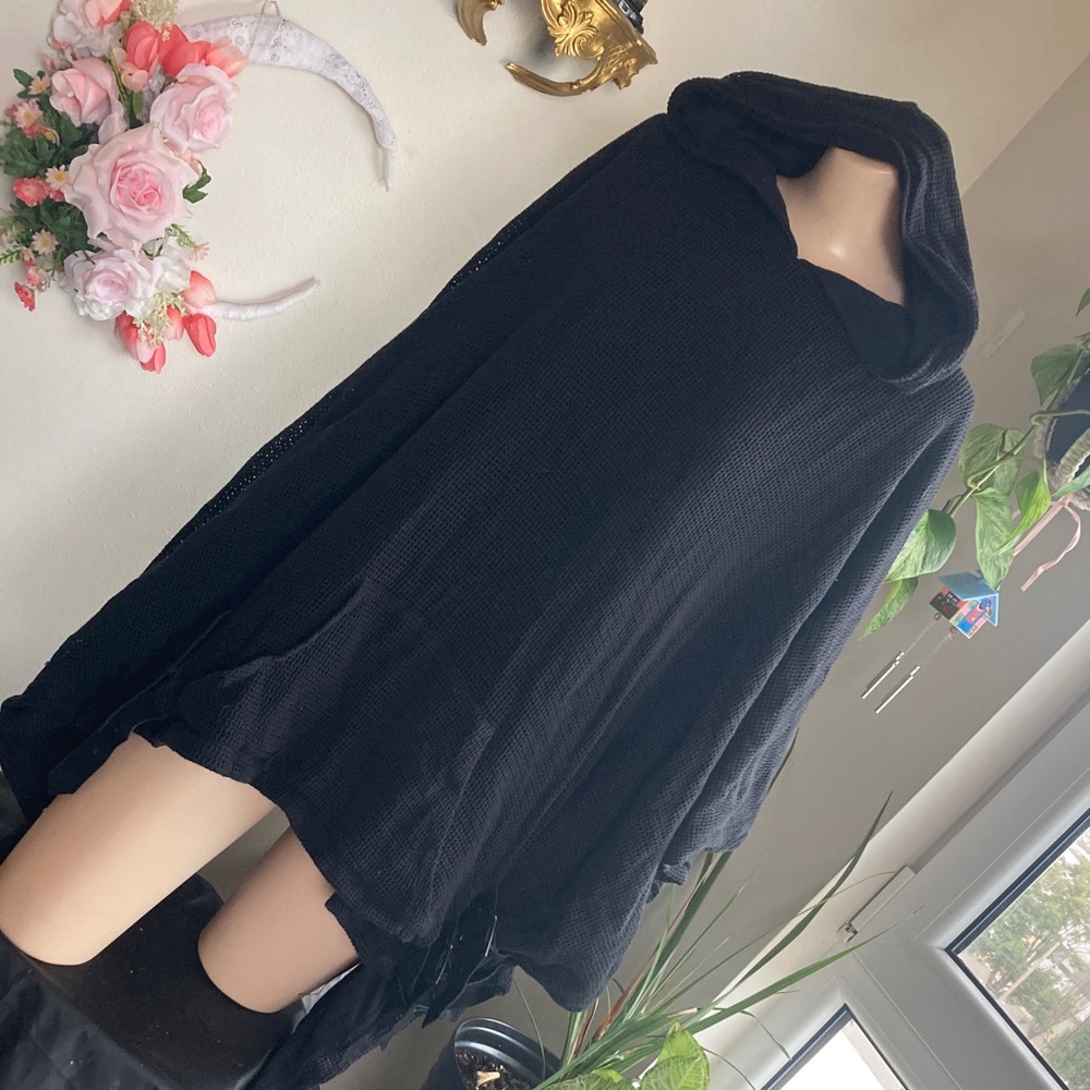 Lip Service Black Hooded poncho